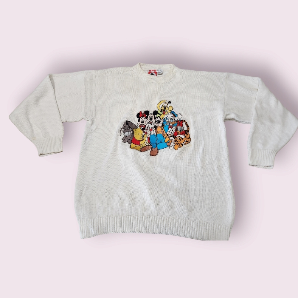 Vintage Mickey Inc Disney Sweater Sweatshirt RARE 80s 90s Winnie Pooh